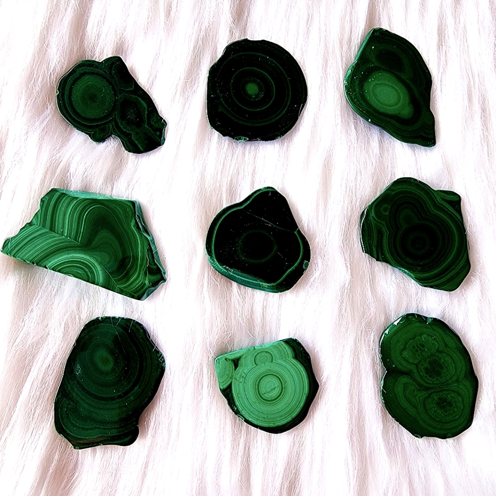 Malachite Polished Slabs (small-sized)